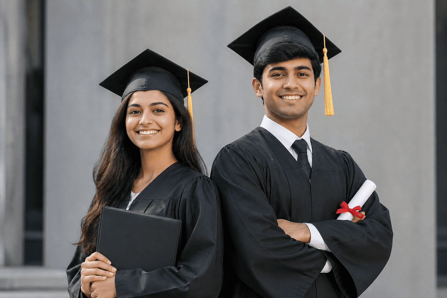 Graduate candidates celebrating internship success